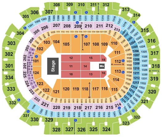  ENDSTAGE 3 Seating Map Seating Chart