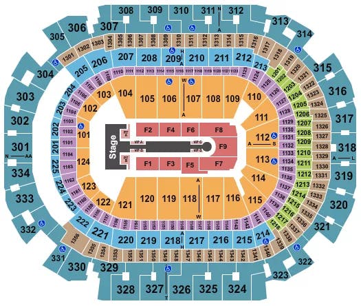  JENNIFER LOPEZ Seating Map Seating Chart