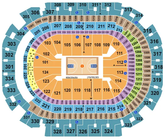  NCAA BASKETBALL Seating Map Seating Chart