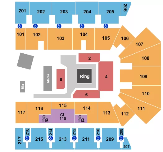  BOXING Seating Map Seating Chart