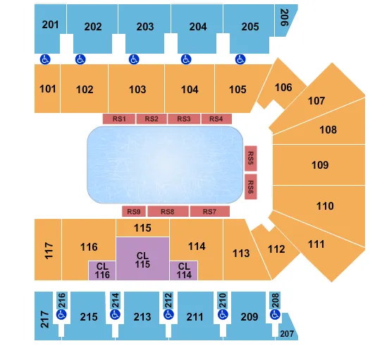  DISNEY ON ICE FROZEN Seating Map Seating Chart