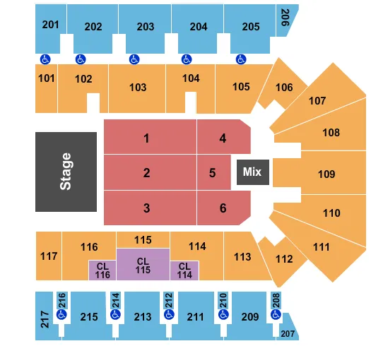  ENDSTAGE 2 Seating Map Seating Chart