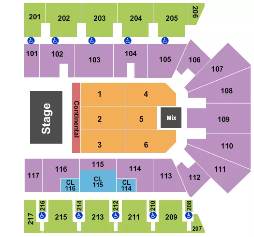  ENDSTAGE CONT FLOOR 2 Seating Map Seating Chart