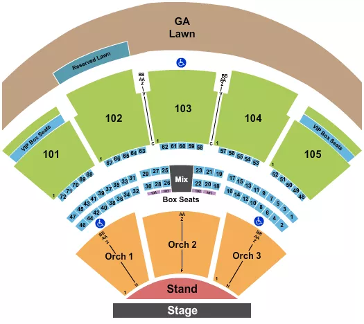  ENDSTAGE GA PIT ROWS H F H START Seating Map Seating Chart