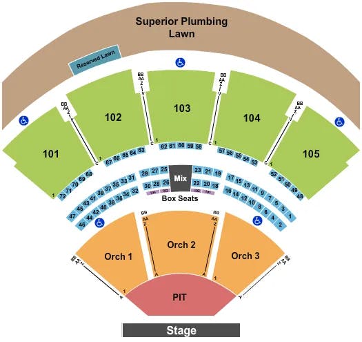  ENDSTAGE RESERVED PIT Seating Map Seating Chart