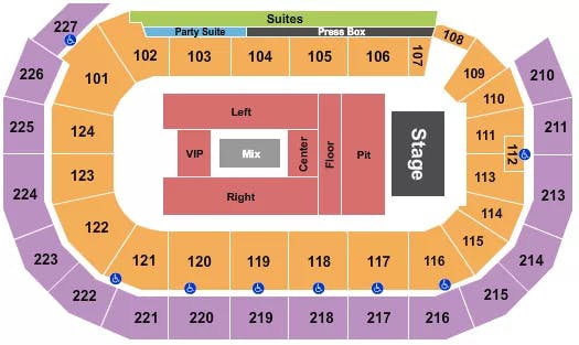  BREAKING BENJAMIN Seating Map Seating Chart