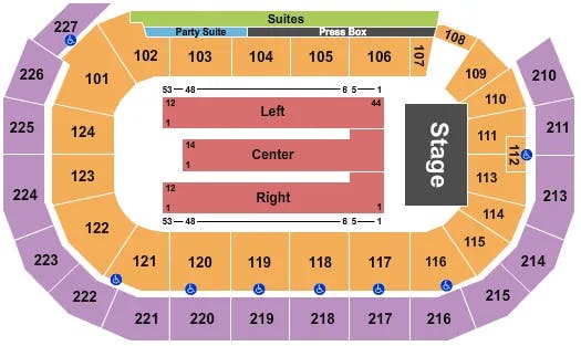  CHICAGO THE BAND Seating Map Seating Chart