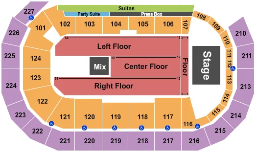  CHRIS YOUNG Seating Map Seating Chart