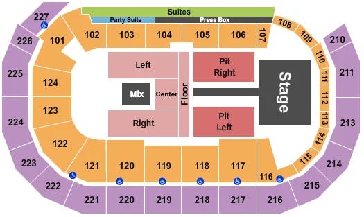  KEVIN GATES Seating Map Seating Chart