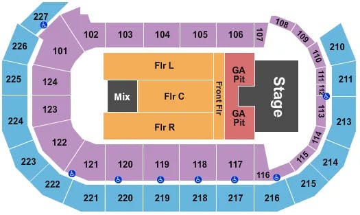  LUKE COMBS Seating Map Seating Chart