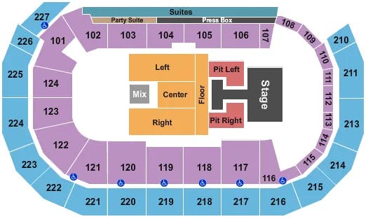  OLD DOMINION 2 Seating Map Seating Chart