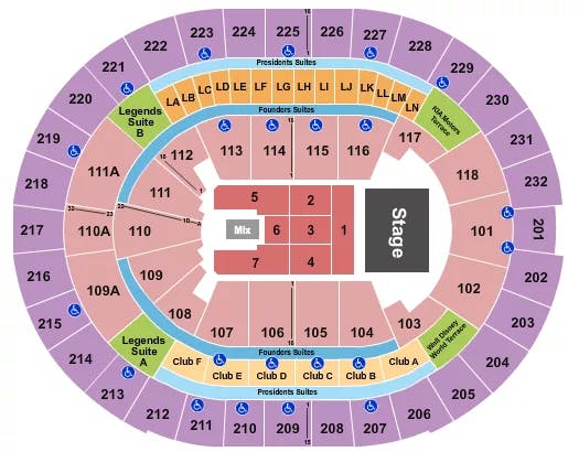  ENDSTAGE 3 Seating Map Seating Chart