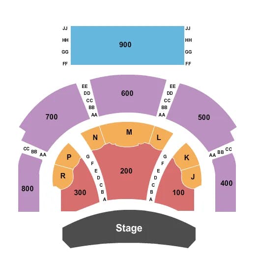  END STAGE Seating Map Seating Chart