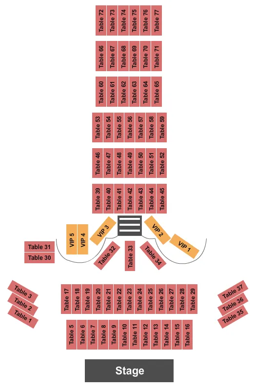  END STAGE Seating Map Seating Chart