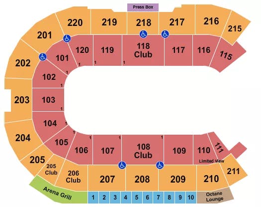  PBR Seating Map Seating Chart