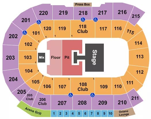  RILEY GREEN Seating Map Seating Chart