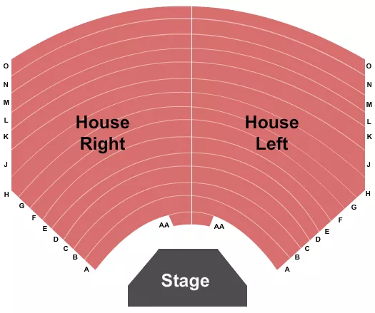 ANGUS BOWMER THEATRE OREGON SHAKESPEARE FESTIVAL END STAGE Seating Map Seating Chart