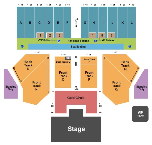 AV FAIR EVENT CENTER ENDSTAGE 2 Seating Map Seating Chart
