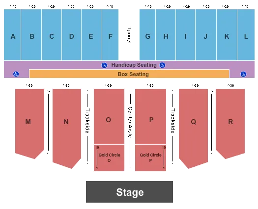 AV FAIR EVENT CENTER END STAGE Seating Map Seating Chart