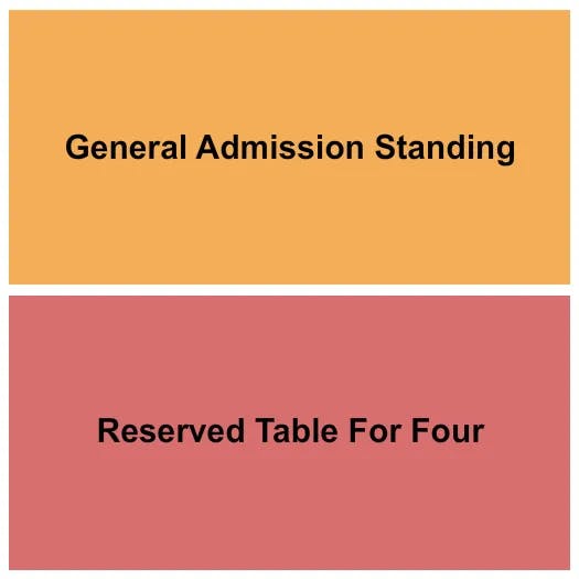 ANTONES NIGHTCLUB GA TABLE FOR FOUR Seating Map Seating Chart