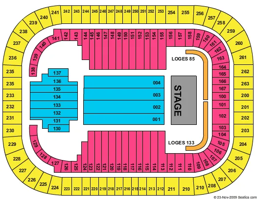  END STAGE Seating Map Seating Chart