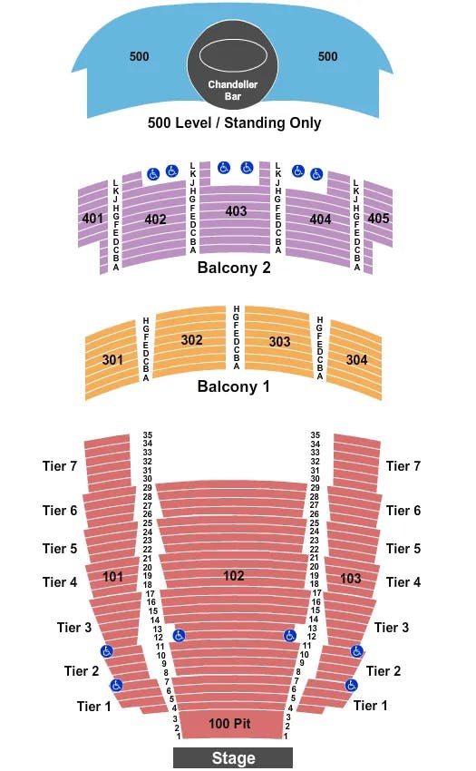 THE MIDLAND THEATRE MO ENDSTAGE 2 Seating Map Seating Chart