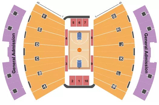 ASSEMBLY HALL IN BASKETBALL 2 Seating Map Seating Chart