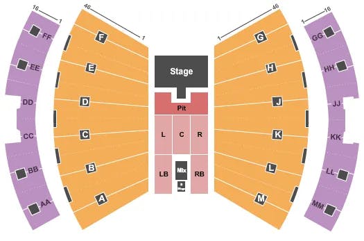 ASSEMBLY HALL IN DIERKS BENTLEY 2022 Seating Map Seating Chart