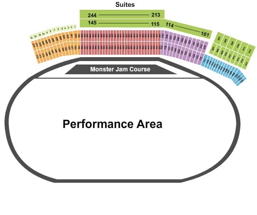  MONSTER JAM Seating Map Seating Chart