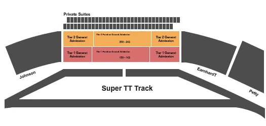  YAMAHA ATLANTA SUPER TT Seating Map Seating Chart