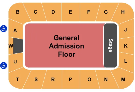  GA FLOOR Seating Map Seating Chart