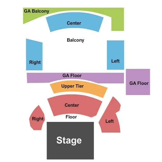 AURA ME END STAGE Seating Map Seating Chart