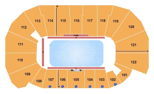  ICE RINK Seating Map Seating Chart