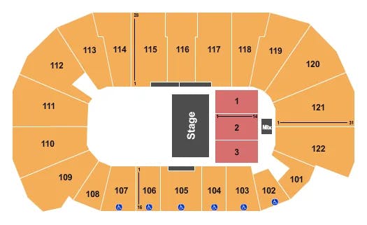  JOHNNY REID Seating Map Seating Chart