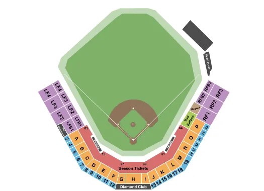  BASEBALL Seating Map Seating Chart