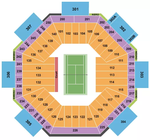  TENNIS 2 Seating Map Seating Chart