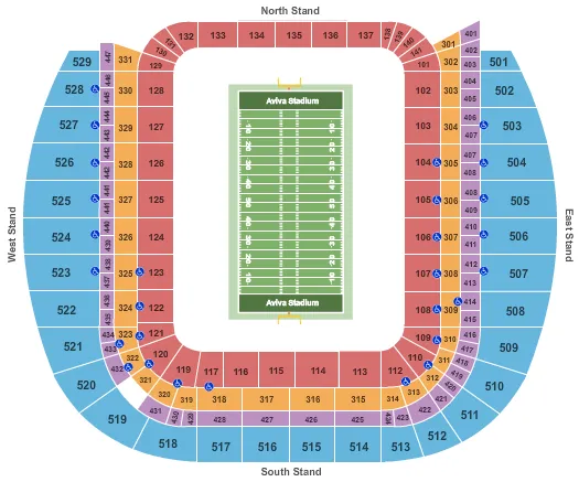  FOOTBALL Seating Map Seating Chart