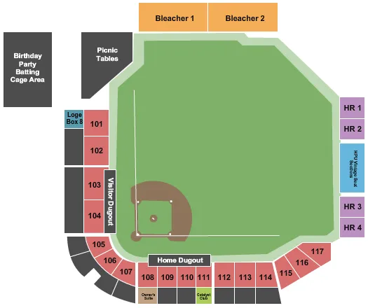  BASEBALL Seating Map Seating Chart
