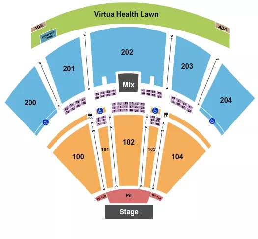  ENDSTAGE RES PITS Seating Map Seating Chart