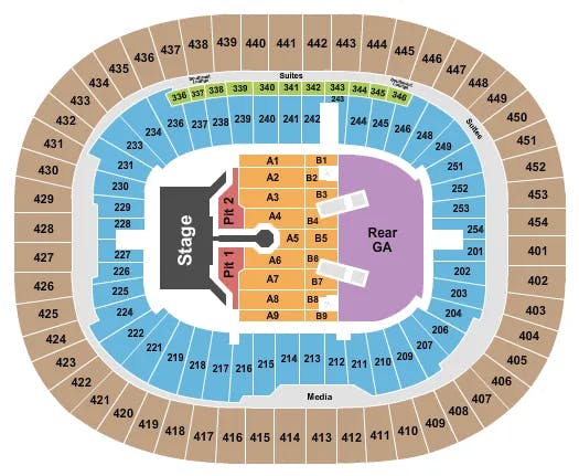  ROLLING STONES Seating Map Seating Chart