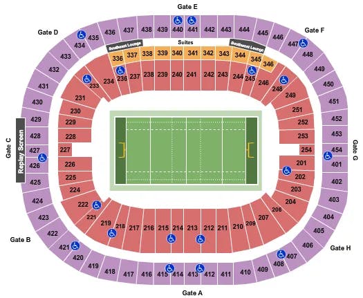  RUGBY Seating Map Seating Chart