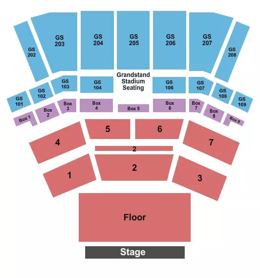 BECU LIVE AT NORTHERN QUEST RESORT CASINO ENDSTAGE FRONT FLOOR Seating Map Seating Chart