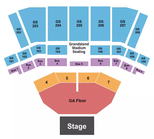 BECU LIVE AT NORTHERN QUEST RESORT CASINO ENDSTAGE FRONT GA FLOOR Seating Map Seating Chart