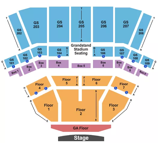 BECU LIVE AT NORTHERN QUEST RESORT CASINO ENDSTAGE GA FLR 2 Seating Map Seating Chart