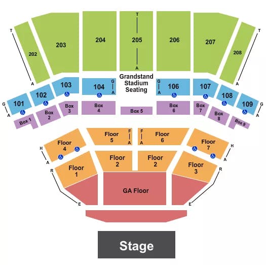 BECU LIVE AT NORTHERN QUEST RESORT CASINO ENDSTAGE GA FLR 3 Seating Map Seating Chart