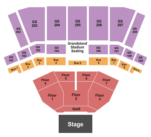 BECU LIVE AT NORTHERN QUEST RESORT CASINO ENDSTAGE PIT 2 Seating Map Seating Chart