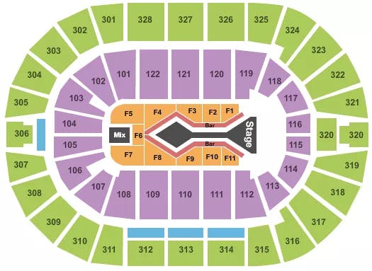  BLAKE SHELTON Seating Map Seating Chart