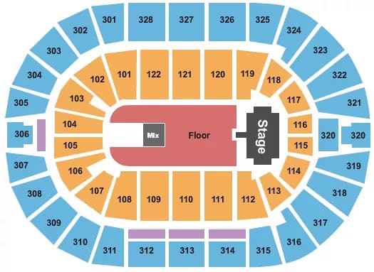  ENDSTAGE GA FLOOR W CATWALK Seating Map Seating Chart