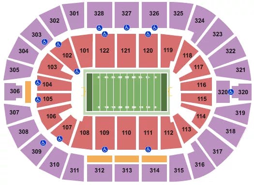  INDOOR FOOTBALL Seating Map Seating Chart