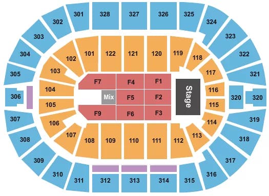 LINDSEY STIRLING Seating Map Seating Chart